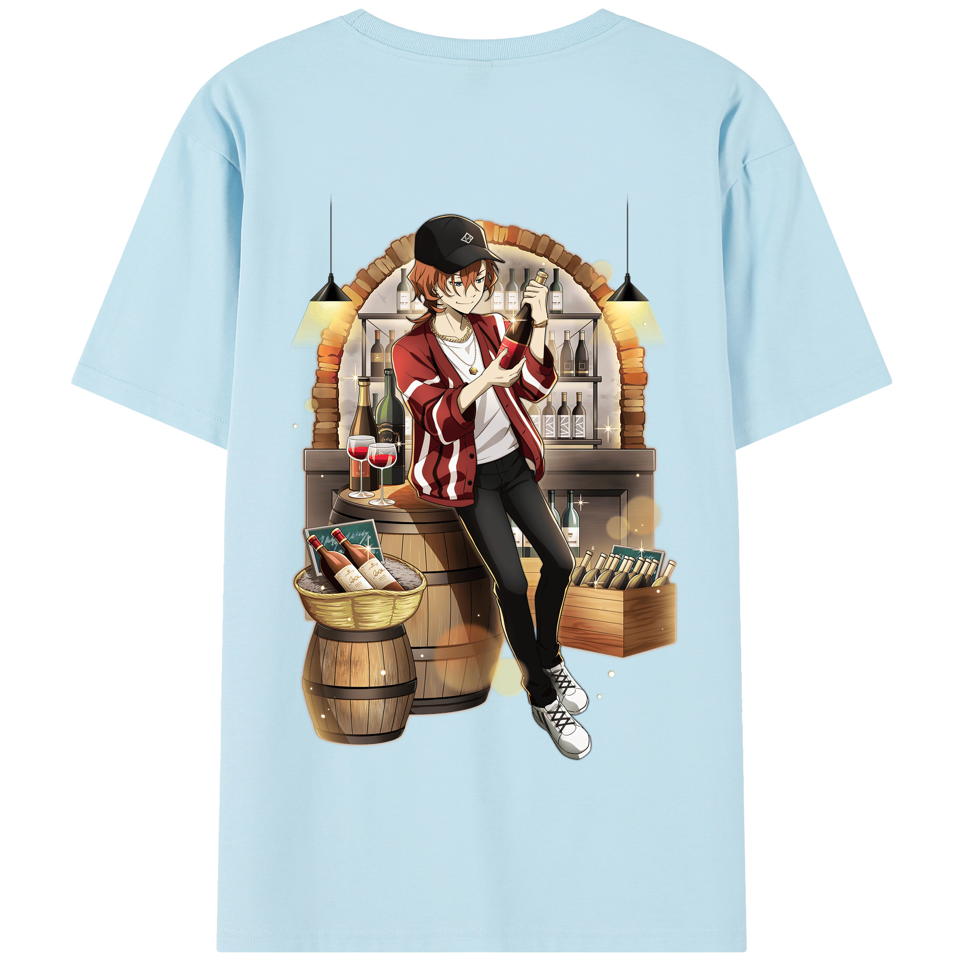 （画像用） 文豪ストレイドッグス Bungo Stray Dogs 綿100％半袖Tシャツ（背面プリント）